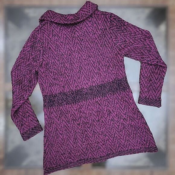 Bailey purple longline fuzzy sweater jacket size M - Picture 4 of 13